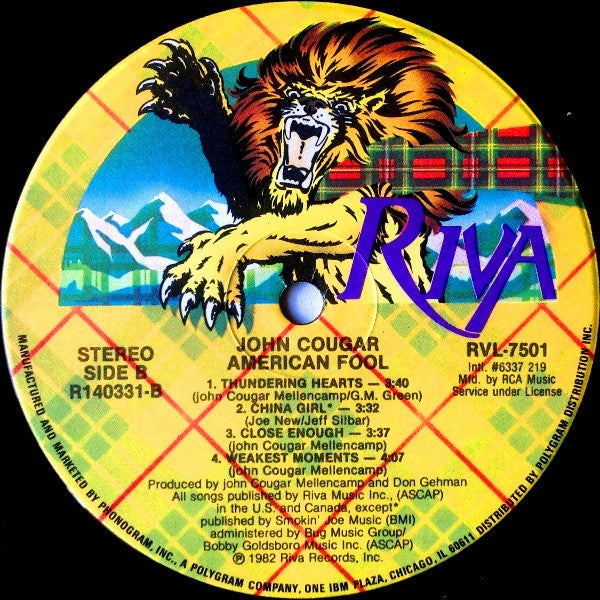 John Cougar* : American Fool (LP, Album, Club, RCA)