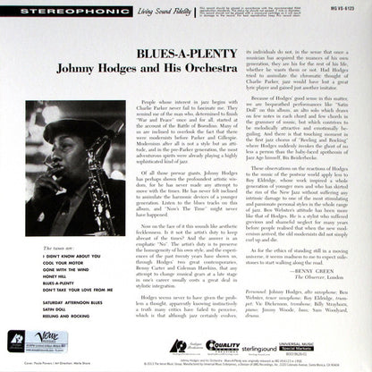 Johnny Hodges And His Orchestra : Blues A-Plenty (2x12", Album, Ltd, RE, 200)