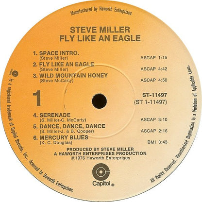 Steve Miller Band : Fly Like An Eagle (LP, Album, Jac)