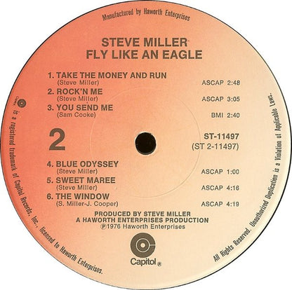 Steve Miller Band : Fly Like An Eagle (LP, Album, Jac)