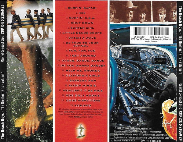 The Beach Boys : The Greatest Hits - Vol. 1: 20 Good Vibrations (CD, Comp, Mono, Club, RM, BMG)