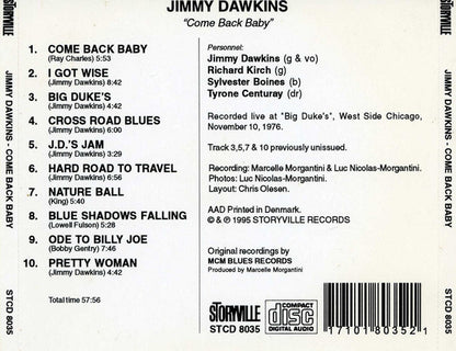 Jimmy Dawkins : Come Back Baby (CD, Album, RE)