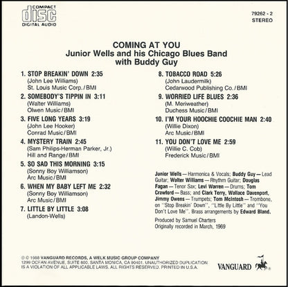 Junior Wells : Coming At You (CD, Album, RE)