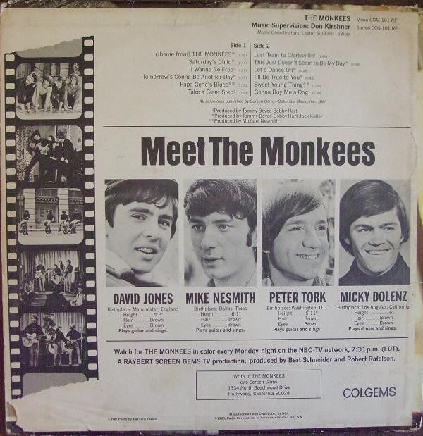 The Monkees : The Monkees (LP, Album, Mono, RP)