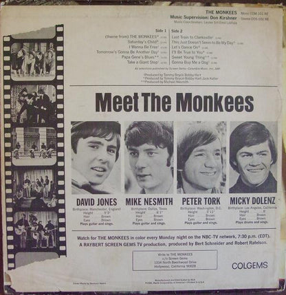 The Monkees : The Monkees (LP, Album, Mono, RP)