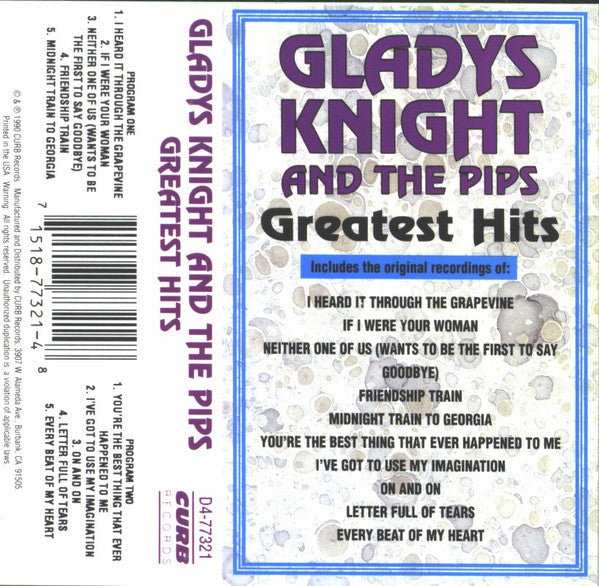 Gladys Knight And The Pips : Greatest Hits (Cass, Comp)