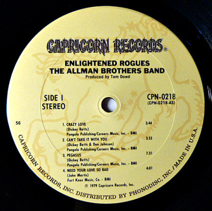 The Allman Brothers Band : Enlightened Rogues (LP, Album, 56 )