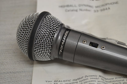 Realistic 33-984A Highball Dynamic Microphone * Box * Manual * Fully Serviced