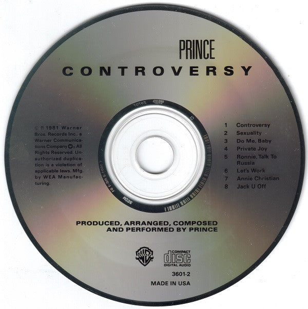 Prince : Controversy (CD, Album, RE, RP, Cin)
