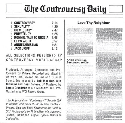 Prince : Controversy (CD, Album, RE, RP, Cin)