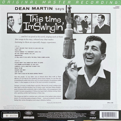 Dean Martin Orchestra Conducted By Nelson Riddle : This Time I'm Swingin' (LP, Album, Mono, Ltd, Num, RM, 180)