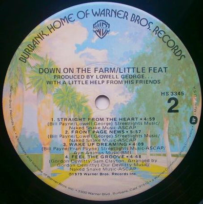 Little Feat : Down On The Farm (LP, Album, Jac)