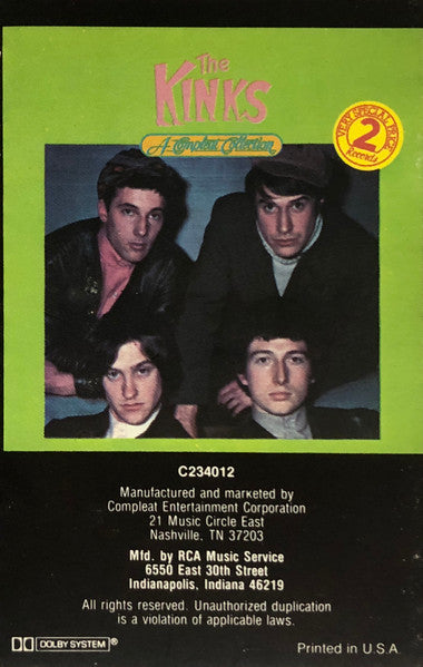 The Kinks : A Compleat Collection (Cass, Comp, Club, RCA)