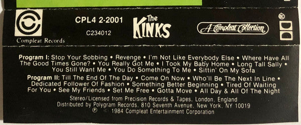The Kinks : A Compleat Collection (Cass, Comp, Club, RCA)