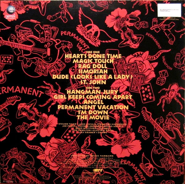 Aerosmith : Permanent Vacation (LP, Album, Club, RE, BMG)