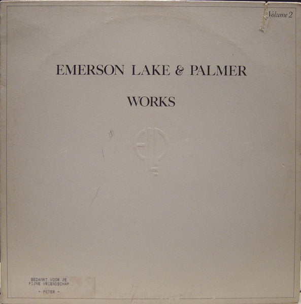 Emerson Lake & Palmer* : Works (Volume 2) (LP, Album, RI,)