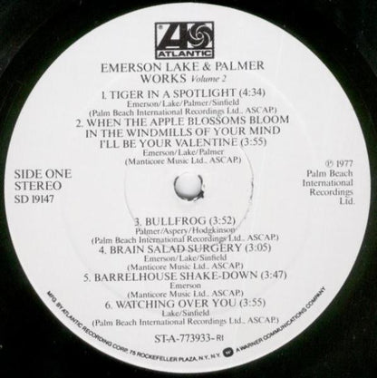 Emerson Lake & Palmer* : Works (Volume 2) (LP, Album, RI,)
