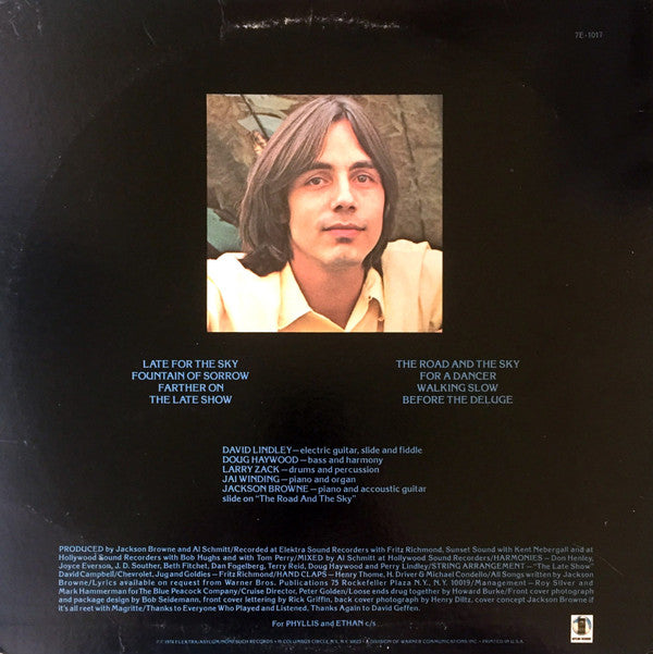 Buy Jackson Browne : Late For The Sky (LP, Album, RE, PRC) Online
