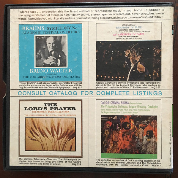 The Philadelphia Orchestra, Eugene Ormandy - Sibelius*, Grieg*, Alfvén*, The Mormon Tabernacle Choir* : Finlandia (Reel, 4tr Stereo, 7" Reel)