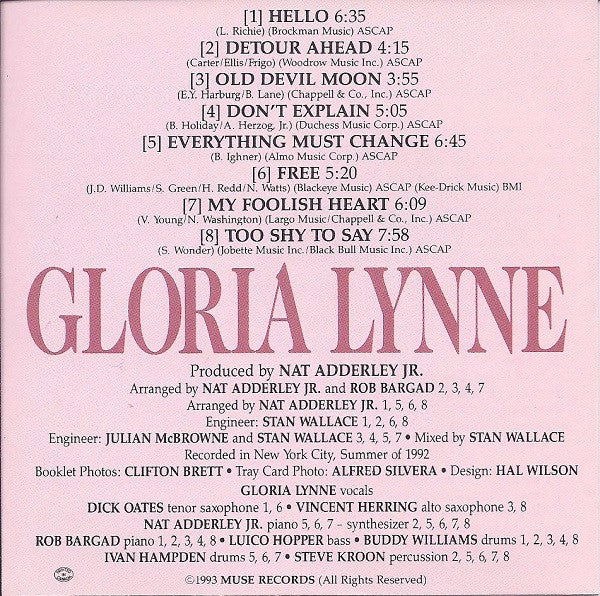 Gloria Lynne : No Detour Ahead (CD, Album)