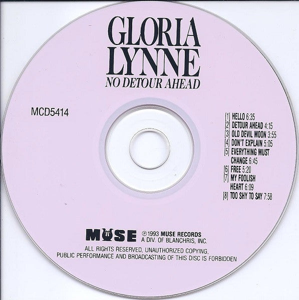Gloria Lynne : No Detour Ahead (CD, Album)