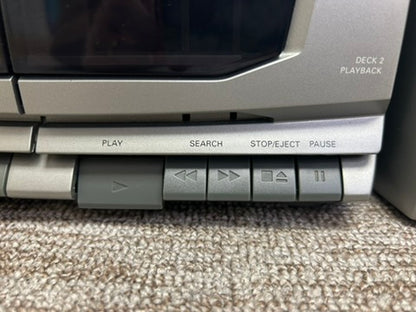 Philips AZ2765 Portable Boombox * CD-Radio-Double Cassette * Fully Serviced * New Belts