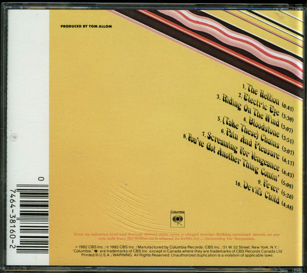 Judas Priest : Screaming For Vengeance (CD, Album, RP)