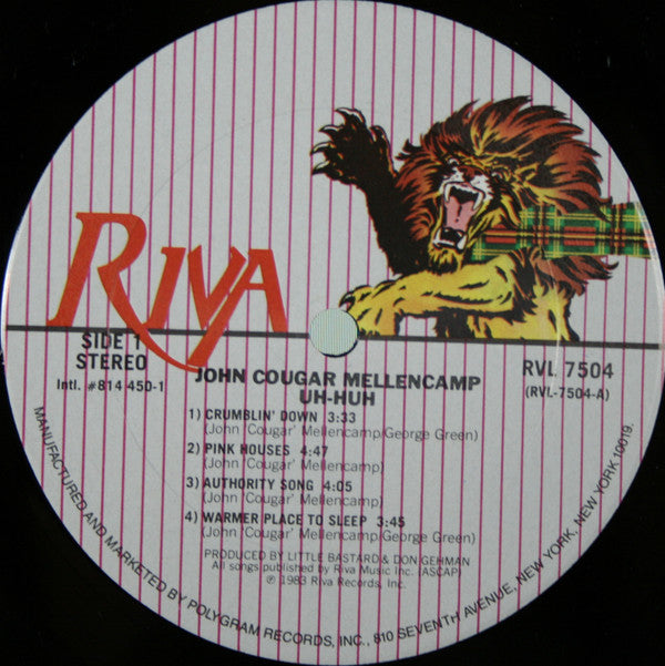 John Cougar Mellencamp : Uh-Huh (LP, Album, Club, CRC)