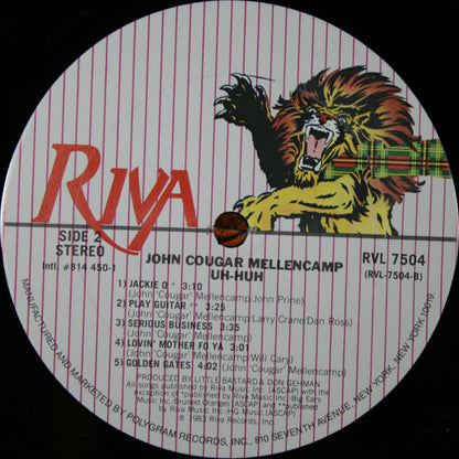 John Cougar Mellencamp : Uh-Huh (LP, Album, Club, CRC)