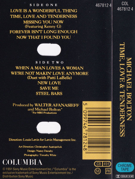 Michael Bolton : Time, Love & Tenderness (Cass, Album, Dol)