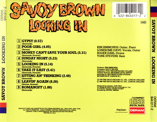 Savoy Brown : Looking In (CD, Album, RE, RM, RP)