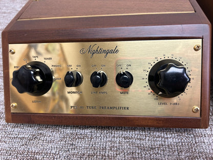 Nightingale PTS-01 Tube Mono Preamplifiers * Matched Set of Two * Fully Serviced