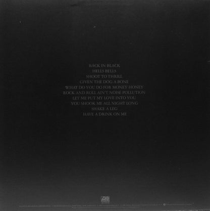 AC/DC : Back In Black (LP, Album, Spe)