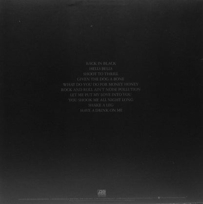 AC/DC : Back In Black (LP, Album, Spe)