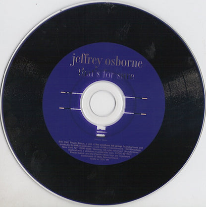 Jeffrey Osborne : That's For Sure (CD, Album)