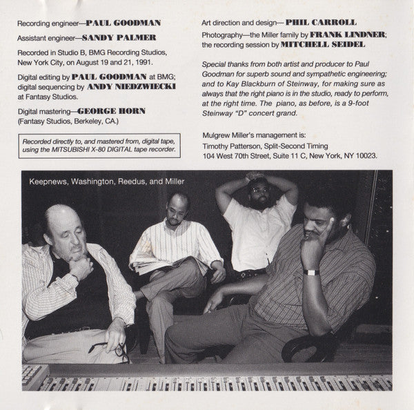 Mulgrew Miller : Time And Again (CD, Album)