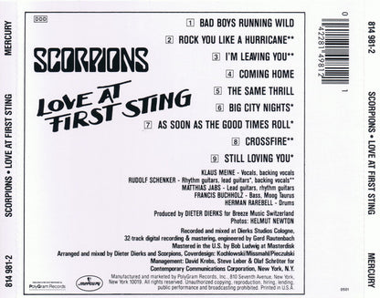 Scorpions : Love At First Sting (CD, Album, RE)