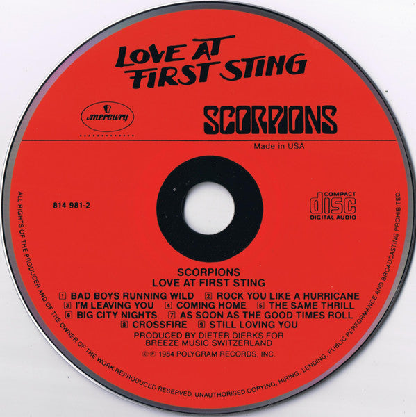 Scorpions : Love At First Sting (CD, Album, RE)