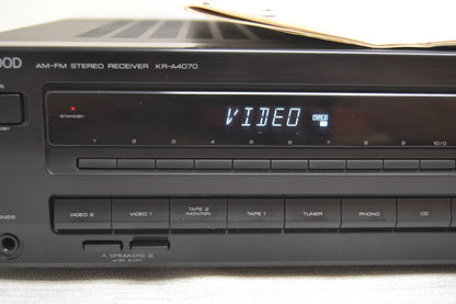 Kenwood KR-A4070  AM/FM Stereo Receiver * 60W RMS * Fully Serviced * Manual