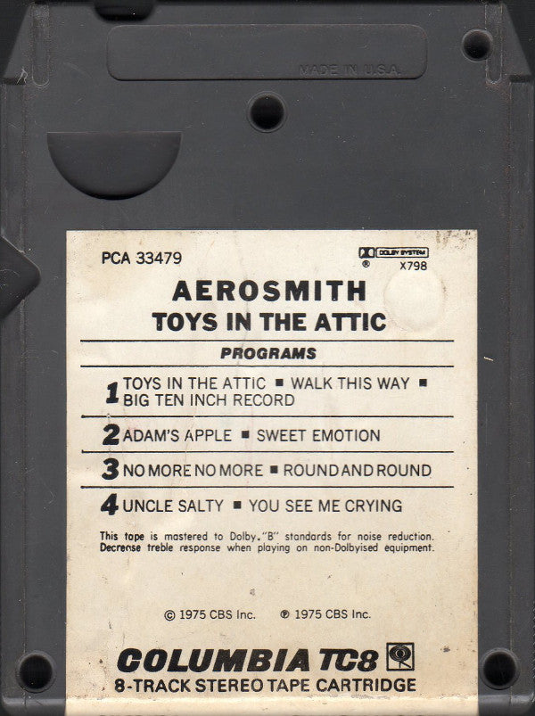 Aerosmith : Toys In The Attic (8-Trk, Album, Dol)