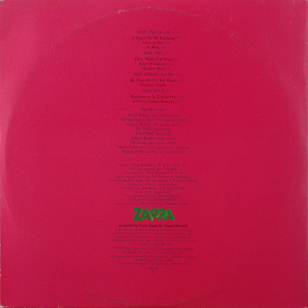 Frank Zappa : Joe's Garage Acts II & III (2xLP, Album, PRC)