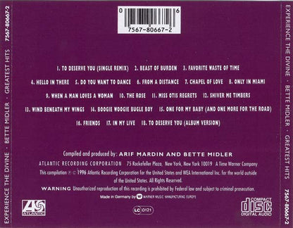 Bette Midler : Experience The Divine (Greatest Hits) (CD, Comp, RM, RP)