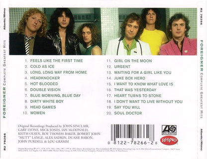 Foreigner : Complete Greatest Hits (CD, Comp, RM)