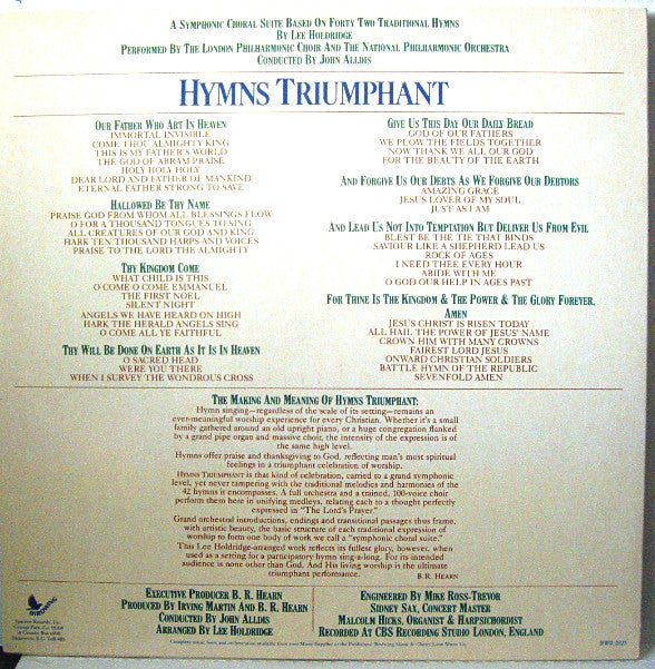London Philharmonic Choir And National Philharmonic Orchestra : Hymns Triumphant (2xLP)