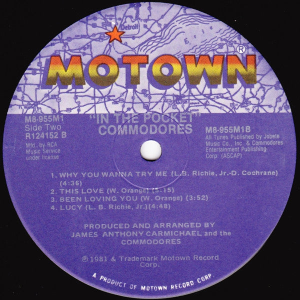 Commodores : In The Pocket (LP, Album, Club, RCA)