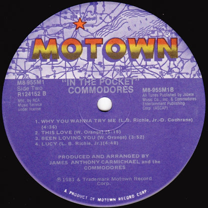 Commodores : In The Pocket (LP, Album, Club, RCA)