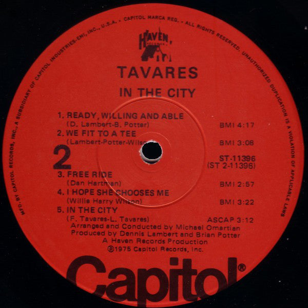 Tavares : In The City (LP, Album)