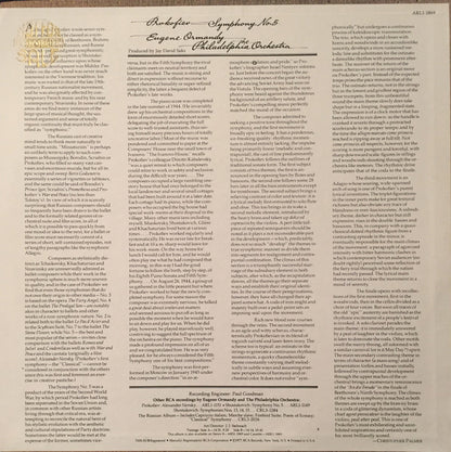 Eugene Ormandy, Prokofiev*, The Philadelphia Orchestra : Symphony No. 5 (LP)