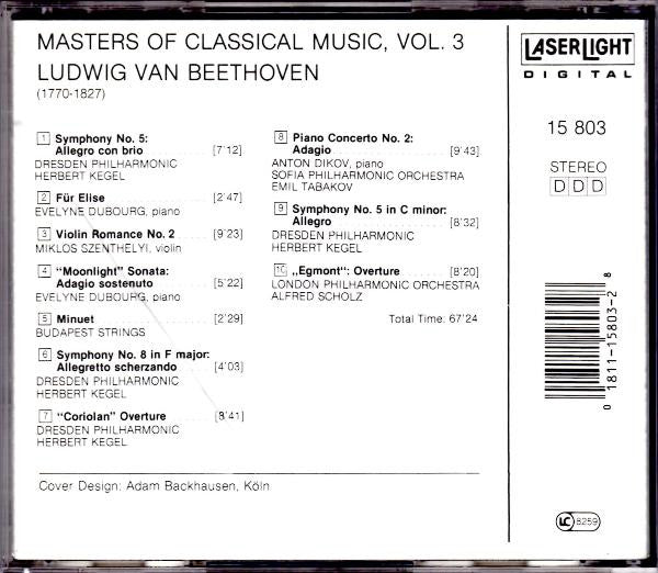 Beethoven* : Masters Of Classical Music, Vol.3: Beethoven (CD, Comp)