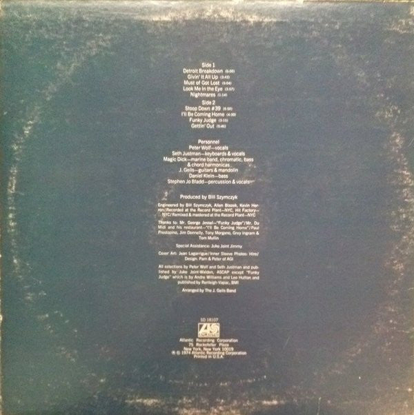 J. Geils Band* : Nightmares ...And Other Tales From The Vinyl Jungle (LP, Album, Vin)